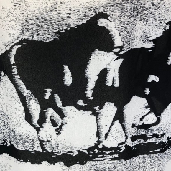 C.O.C. Galloping Horses Black and White Tunic - Picture 6 of 7